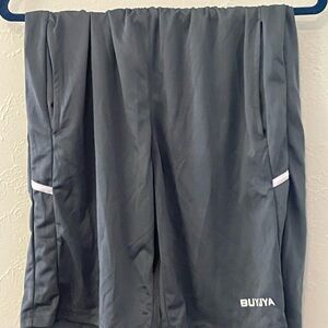 BUYJYA Men’s Gray Athletic Shorts Size M Lightweight Training Activewear